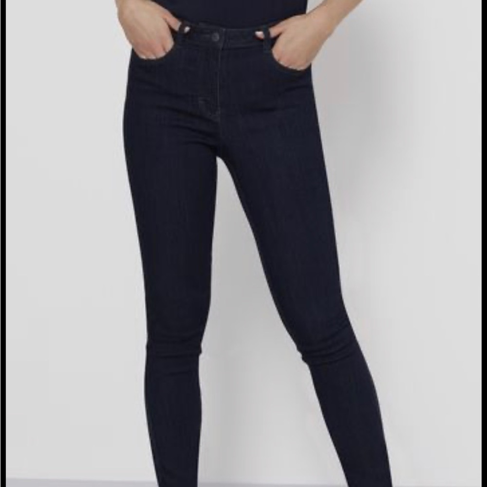 Long Tall Sally high-rise Powerstretch long skinny jeans, dark rinse, size 6
